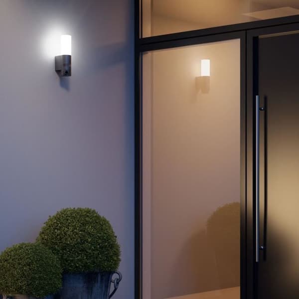 STEINEL - Utomhusvägglampa med detektor och övervakningskamera - L 620 CAM 13.5W 3000K - Antracit