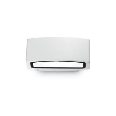 Utomhusvägglampa - IDEAL LUX - ANDROMEDA - Vit - 1x60W - Aluminium, Sattinerad pyrexglas