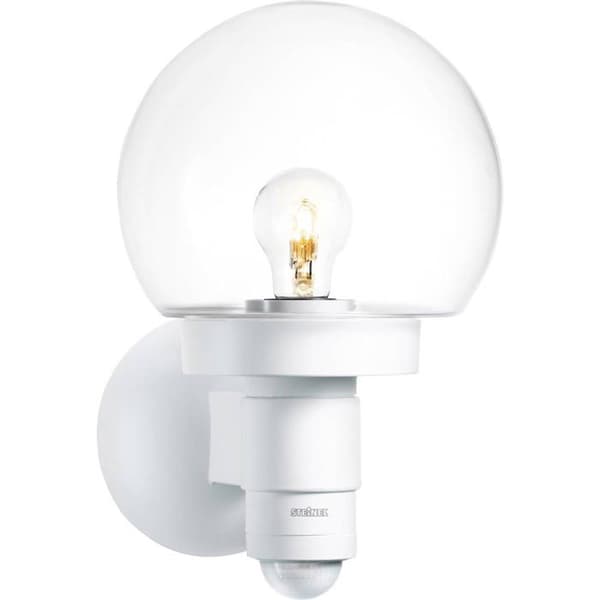Utomhusväggarmatur - STEINEL - L 115 S - Glas - Vit - 1 glödlampa nödvändig