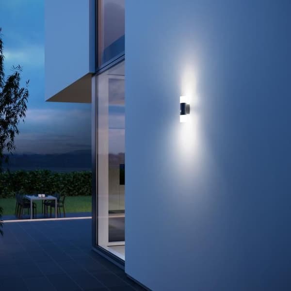 STEINEL - Utomhusvägglampa med sensor L 910 S LED 9,8W 3000K IP44 - Antracit