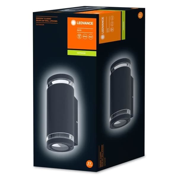 Vägglampa - LEDVANCE - GU10 - Aluminium - Svart - Utomhusbelysning IP44
