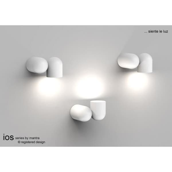 Inspirerad Mantra IOS Vägglampa IOS Justerbar Spot, 1 x GU10, Vit