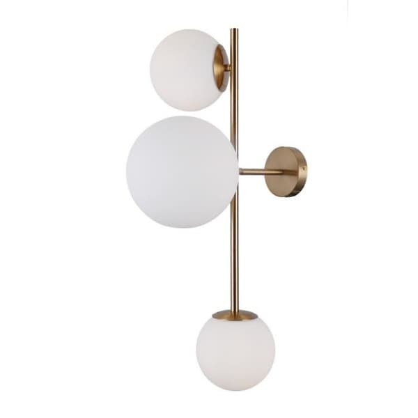 Vägglampa - Italux - Vailante - 3 lampor - E27/E14 - Modern design - Vit