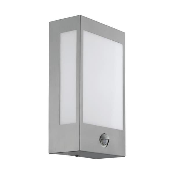 Eglo Ralora 1 - LED vägglampa för utomhusbruk med PIR-rörelsesensor i rostfritt stål IP44 - EG95989 Rostfritt stål