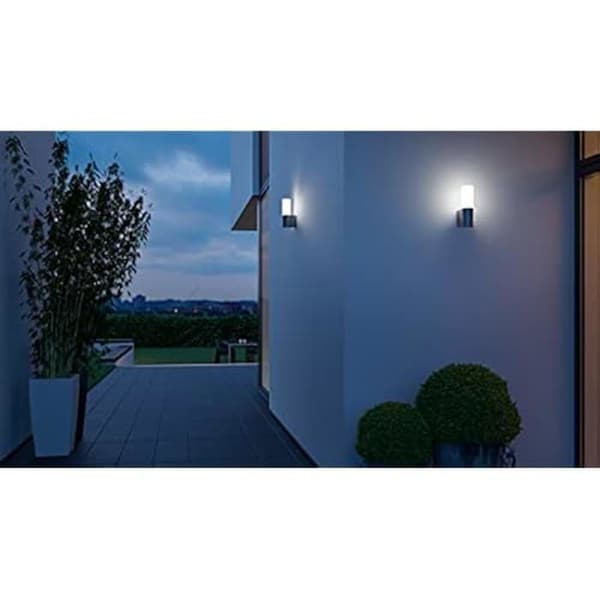 Utomhus LED-vägglampa - STEINEL - L 605 - 11,3 W - 729 lm - Aluminium och opalglas