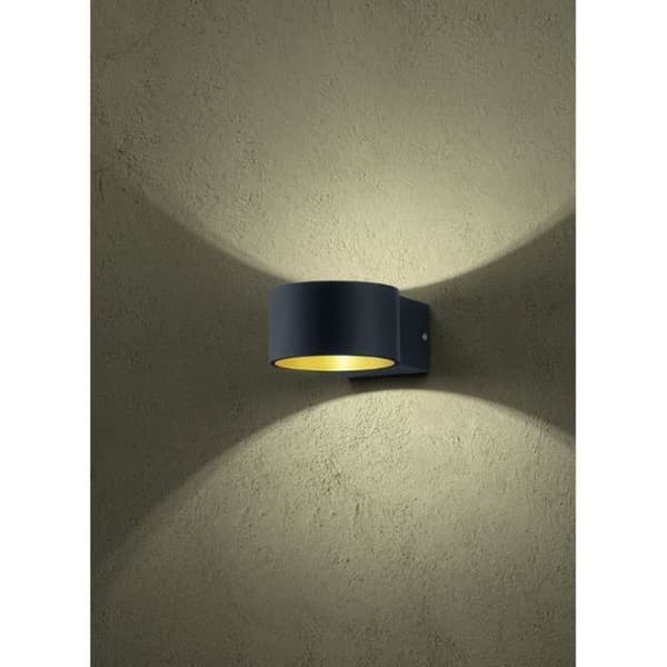 Trio Lacapo vägglampa 15 x 10,5 cm led stål 725 gram matt svart