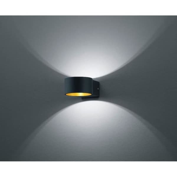 Trio Lacapo vägglampa 15 x 10,5 cm led stål 725 gram matt svart