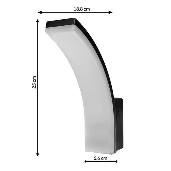 Lampe LED Maclean MCE511 B svart 20W IP65 2750lm neutralvit 4000K