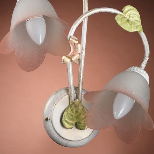 Onli D'ORO Vägglampa, glasskärm, 2x E14
