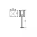 Miniatyrbild 4 av 4: Trädgårdslampa - KL-36556 - 15W - Vattentät IP44 - Svart - E27
