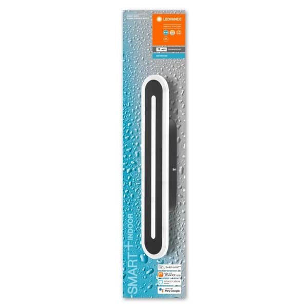 LEDVANCE Smart LED badrumslampa Svart, 1600LM, 3000-6500K, 400mm x 70mm, IP44, Orbis Bath Wall Light med LED-ljus