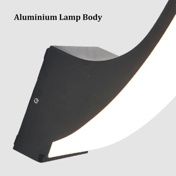 Utomhus vägglampa i aluminium – IP65 vattentät, 3 färgtemperaturer (3000K/4000K/6000K), modern design