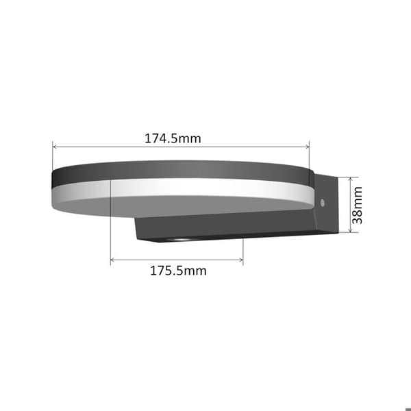 Maclean LED vägglampa, vit, lampa, 15W, IP65, 1300lm, neutral vit (4000K) MCE346 W