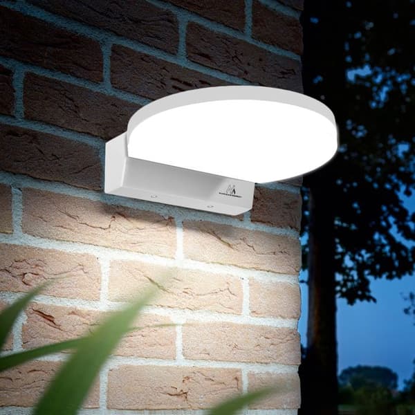 Maclean LED vägglampa, vit, lampa, 15W, IP65, 1300lm, neutral vit (4000K) MCE346 W