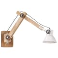 Miniatyrbild 2 av 2: Vägglampa industriell stil vit rund E27