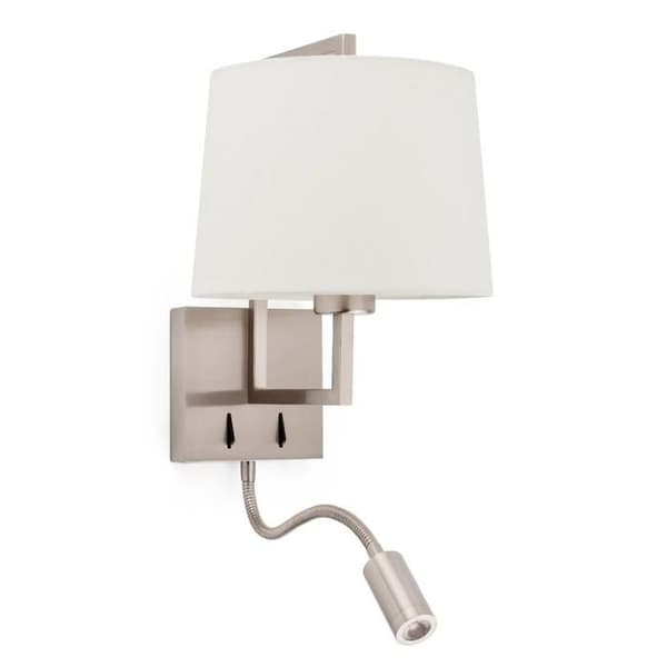 Läsalampa - Faro - FRAME - Nickel - E27 - 15W - Inomhus