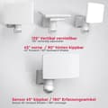 Miniatyrbild 3 av 4: LED utomhus vägglampa med rörelsedetektor 20W IP44 vit