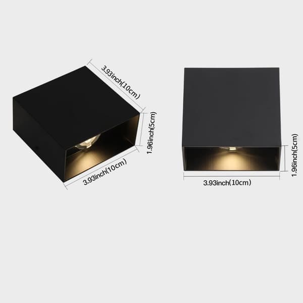 OBOSOE Justerbar Indendørs LED Væglampe - 12W Varm Hvid Aluminium Lys - Til Stue, Altan, Soveværelse, Gang