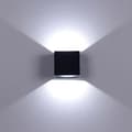 Miniatyrbillede 1 af 5: OBOSOE Moderne firkantet loft – Dæmpbar LED med køligt hvidt lys – Sort overflade – 10 × 10 × 5 cm (uden afbryder)