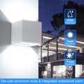 Pikkukuva 4 / 6: OBOSOE 12W LED-seinävalaisin ulkona, säädettävä valokenttä, IP65 vedenkestävä makuuhuoneisiin, hotelleihin, parvekkeille, käytäviin (valkoinen 3000K)