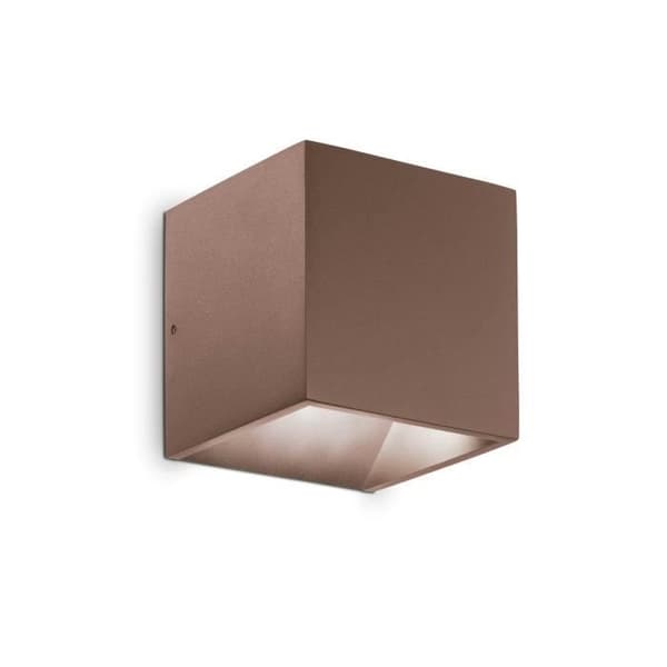 Utomhus LED Vägglampa Med Inbyggd Belysning Kaffe - Ideal Lux RUBIK - 730Lm 3000K IP54