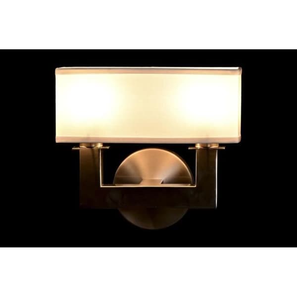 Vägglampa DKD Heminredning Silver Metall Polyester Vit 220 V 40 W (25 x 14 x 24 cm)