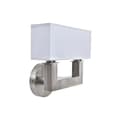 Miniatyrbild 1 av 4: Vägglampa DKD Heminredning Silver Metall Polyester Vit 220 V 40 W (25 x 14 x 24 cm)