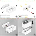 Miniatyrbild 6 av 9: OBOSOE LED Vägglampa 24W, 3000K Varmvitt, IP65 Vattentät, Utomhusbelysning 20x10 cm