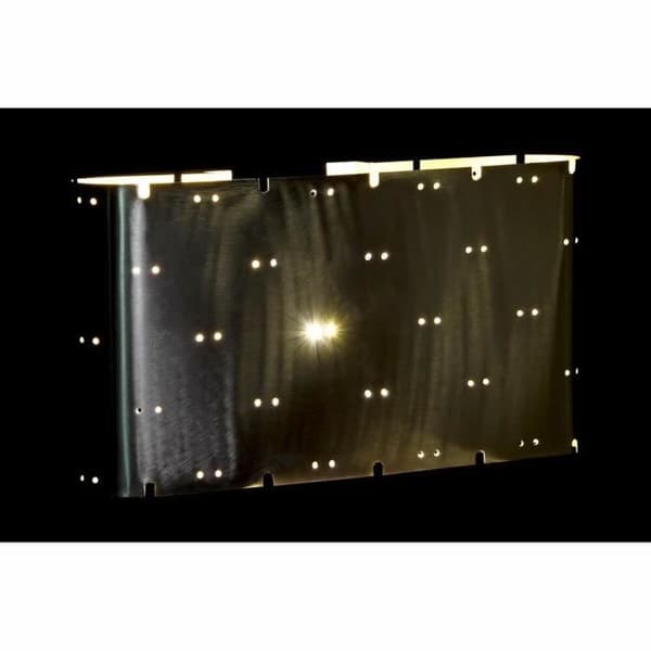 modern vägglampa i guld i metall (39 x 11,5 x 20,5 cm)