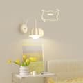 Miniatyrbillede 4 af 7: OBOSOE fransk creme stil led væglampe, lys beige, moderne øjenblid væglampe (inkluderer glødelampe)