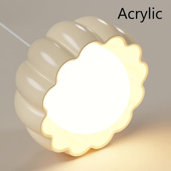 OBOSOE fransk creme stil led væglampe, lys beige, moderne øjenblid væglampe (inkluderer glødelampe)