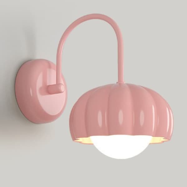 OBOSOE fransk creme stil led væglampe, lys beige, moderne øjenblid væglampe (inkluderer glødelampe)