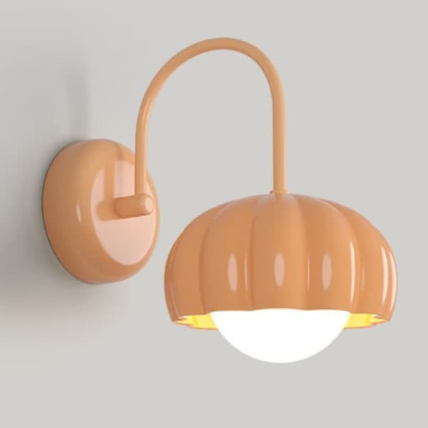 OBOSOE fransk creme stil led væglampe, lys beige, moderne øjenblid væglampe (inkluderer glødelampe)