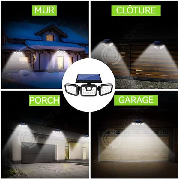 INN Solaire 5W 3.7 V Solcells vägglampa Flexibel och robust belysning, energieffektiv och miljövänlig