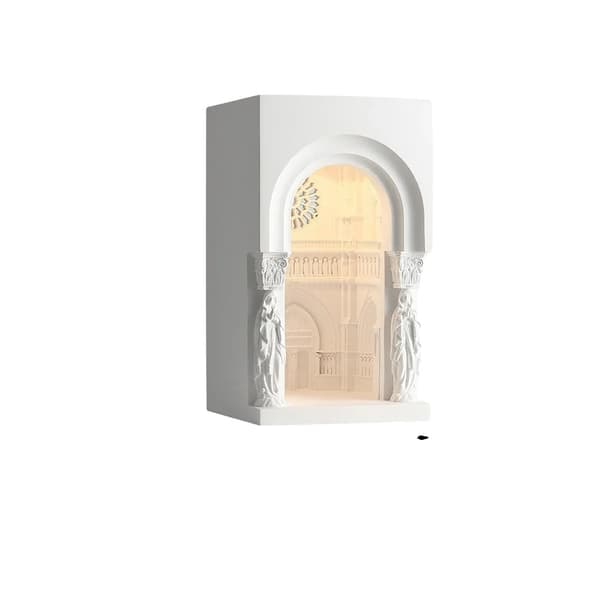 Inbyggd gips hörnlampa, GU10 LED-lampa ingår, strömbrytarkontroll / PIR-sensor,Vägglampa GU10 5W