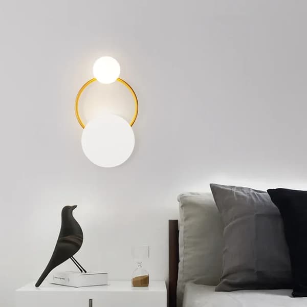 Nordisk Væglampe, LED-pærer inkluderet, Væghængt, Sort Farve,A (43X28CM), Varm Hvid
