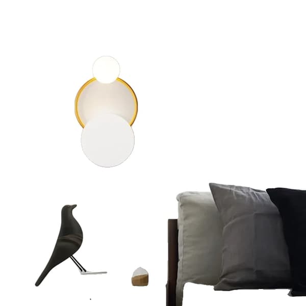 Nordisk Væglampe, LED-pærer inkluderet, Væghængt, Sort Farve,A (43X28CM), Varm Hvid