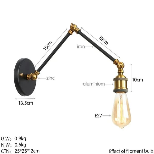 Moderne LED Væglampe, Art Deco Stil, Berørings On/Off Kontakt,C-1 stykke, varmt lys