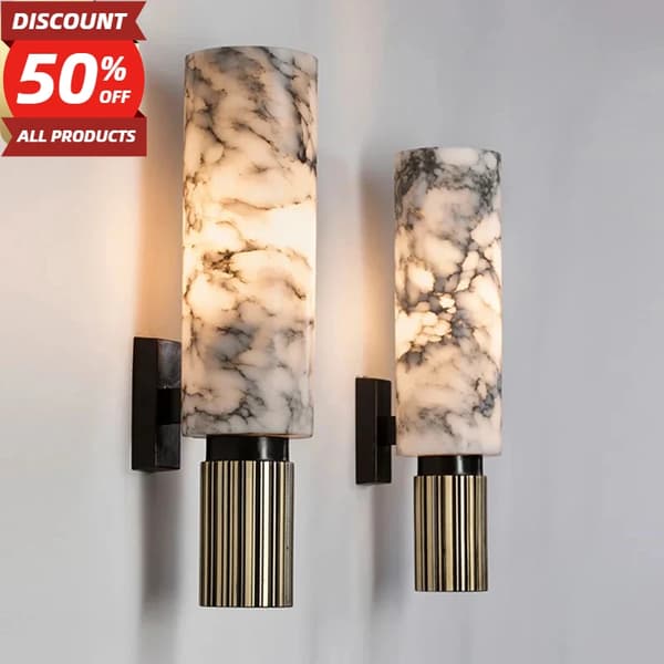 Moderne Marmor Væglampe, Elegant Design, Effektiv Belysning,2 PIC 34CM