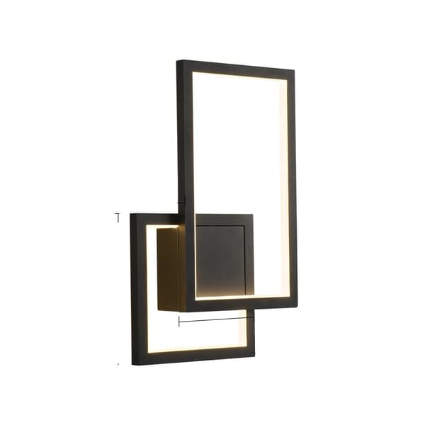 Modern vägglampa, justerbar färgtemperatur, mångsidiga monteringsalternativ,svart