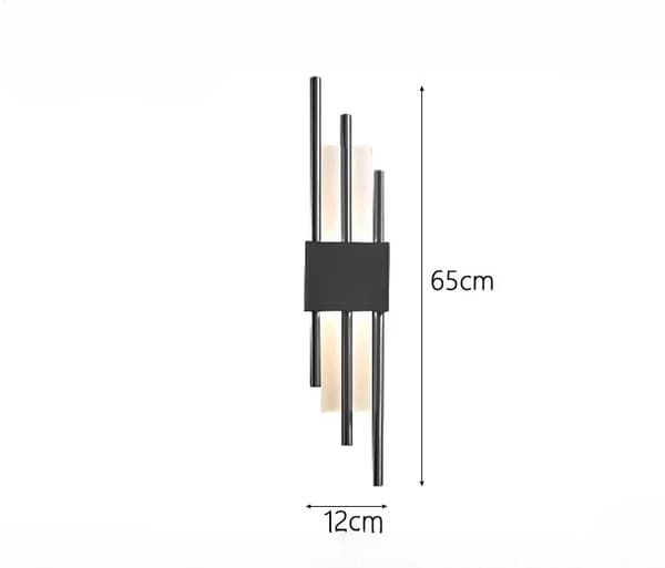 Moderne LED Væglampe, Moderne Design, Alsidig Brug,B Mat sort