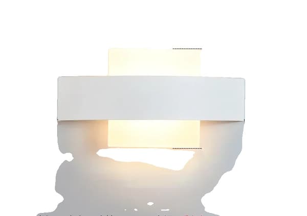 Modern akrylvägglampa, samtida stil, mångsidig användning,vit fyrkant, varmt ljus