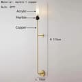 Miniatyrbild 2 av 2: Vägglampa, Modern stil, LED-lampa, Kopparmaterial,varmt ljus, Stil C-Guld