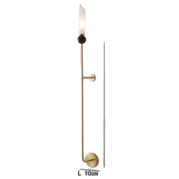 Vägglampa, Modern stil, LED-lampa, Kopparmaterial,varmt ljus, Stil C-Guld