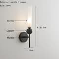 Miniatyrbillede 2 af 2: Væglampe, moderne stil, LED-pære, kobbermateriale,varmt lys, Stil A-Sort