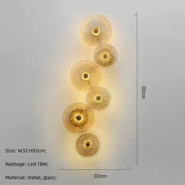 Moderne LED Væglampe, Varmt Lys, Væghængt,6 lys, varmt lys