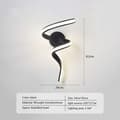Miniatyrbild 2 av 2: Modern LED Vägglampa, Smidesjärn, Korridor/Sänggavel Design,Vitt ljus, A-Svart