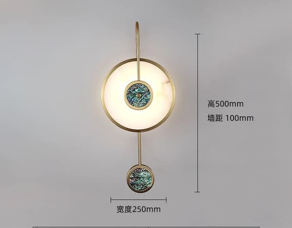 Nordisk postmodern vägglampa, LED-ljuskälla, modern stil, frostat glas skärm,B, varmt ljus