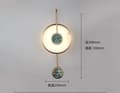 Miniatyrbild 2 av 2: Nordisk postmodern vägglampa, LED-ljuskälla, modern stil, frostat glas skärm,B, varmt ljus