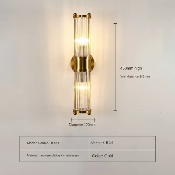 Moderne LED Væglamper, 120MM Diameter, Varme og Kolde Lystyper,Dobbelte hoveder, Varmt Lys